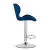 WEST Stool - Navy Blue Velvet / Chrome Base X 2