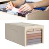 Clothes Storage Bag 50L Clothes Storage Bin Bedroom Storage Box with Metal Frame Handle 47x35x30cm