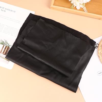 Colore Nero Foglio di Tessuto in Vera Pelle Morbida Pezzo di Vera Pelle di Capra Cucito Materiale in Pelle Spessore 0.6Mm