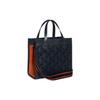 New COACH Field Cow Leather Tote Bag, Shopping Bag, Handbag, Shoulder Bag, Crossbody Bag Medium Size Women's Midnight Blue CD750-V5BHP