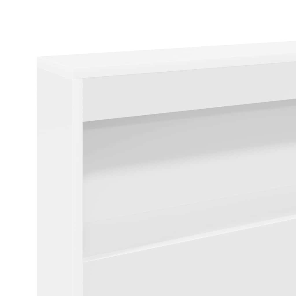 Letto con Libreria e Testiera Bianco 90 x 190 cm Truciolato