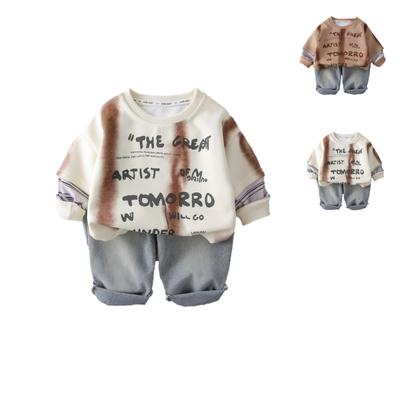 Kids Casual Long-Sleeve Set, Comfortable Daily Wear Outfits