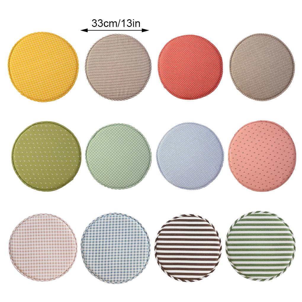 12.9 inch Seat Cushion With Straps Cotton Chair Pad Thickness Stool Mat Soft Breathable Children Living Room Office