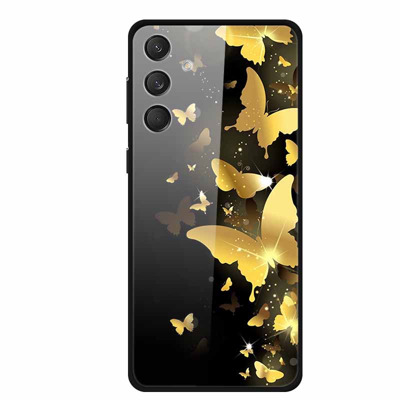 Tempered Glass Phone Cases for Samsung A16 Cases Space Print Hard Back Covers for Samsung Galaxy A16 4G 5G Shells Coque A16 2024