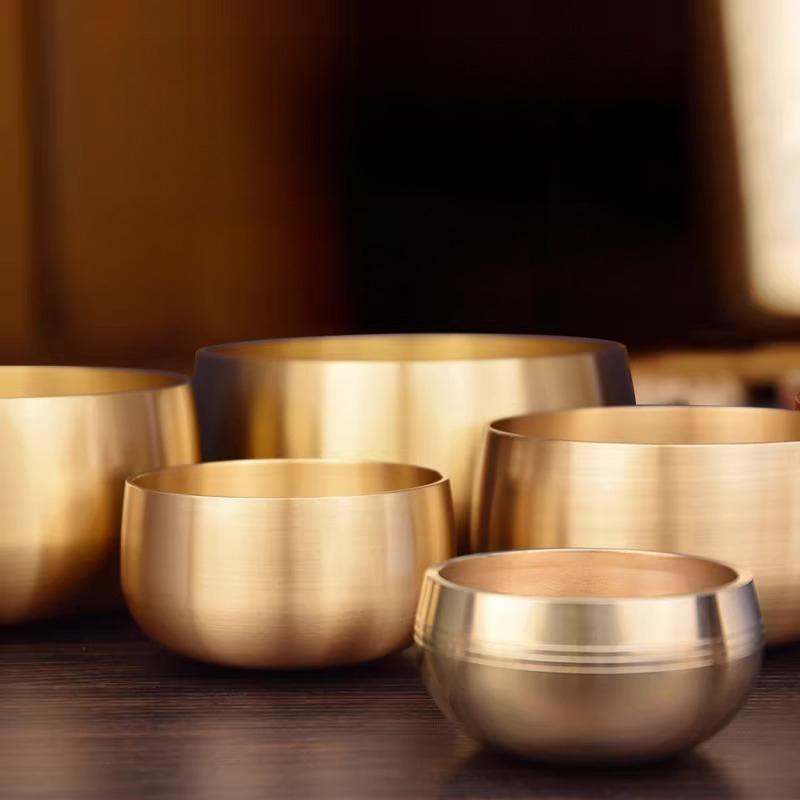 Pure Copper Singing Bowl - Hand-Hammered Meditation Instrument with Deep Resonance for Sound Healing, Yoga, Therapy