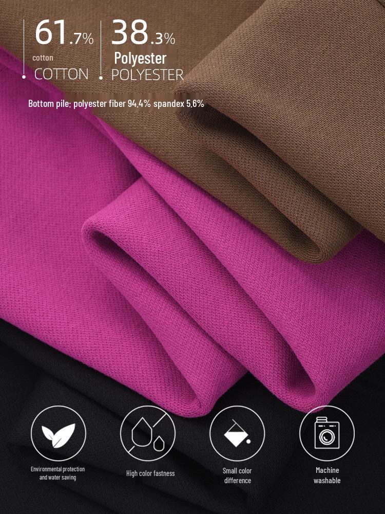 High-Quality Fleece-Lined High-Waisted Slimming Brown Pants for Autumn and Winter - Plus-Size Harem Style with Cuffed Small Legs