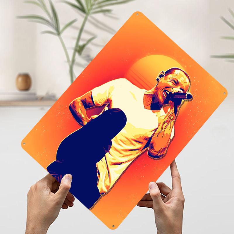 

Chester Bennington Music Printed Poster Customized Wall Art Retro Vintage Metal Tin Signs for Coffee Bar Accessories House Decor 7.9x11.8In(20x30cm)
