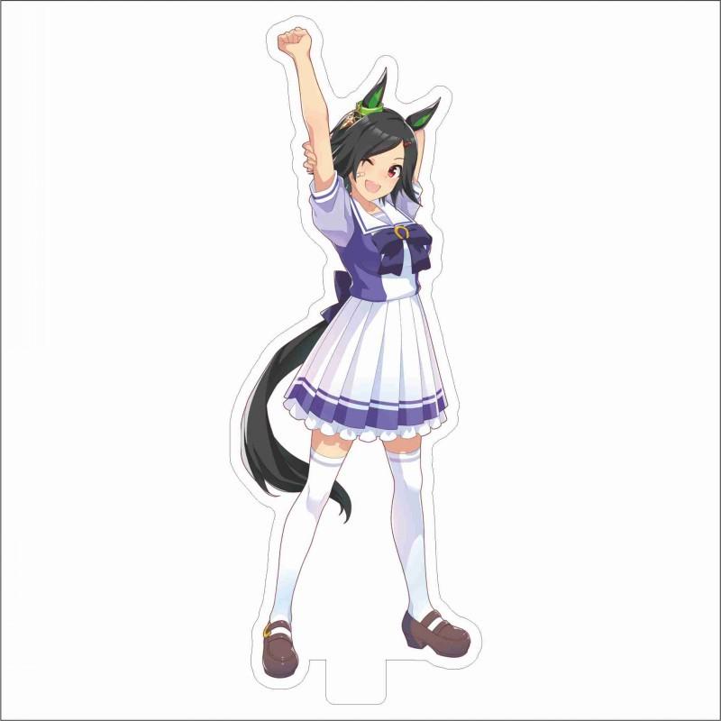 Japan Beautiful Derbil 15 Cm Cartoon Characters Acrylic Double-sided Stand Model Kawaii Cute Office Decoration Panel Permanent Recording Fans