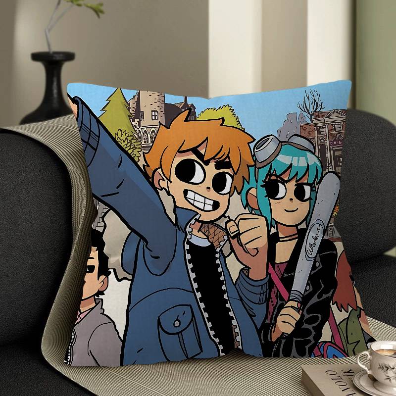 Scott Pilgrim Pillow Gifts Home Office Furnishings Bedroom Sofa Car Cushion Cover Case 45X45Cm