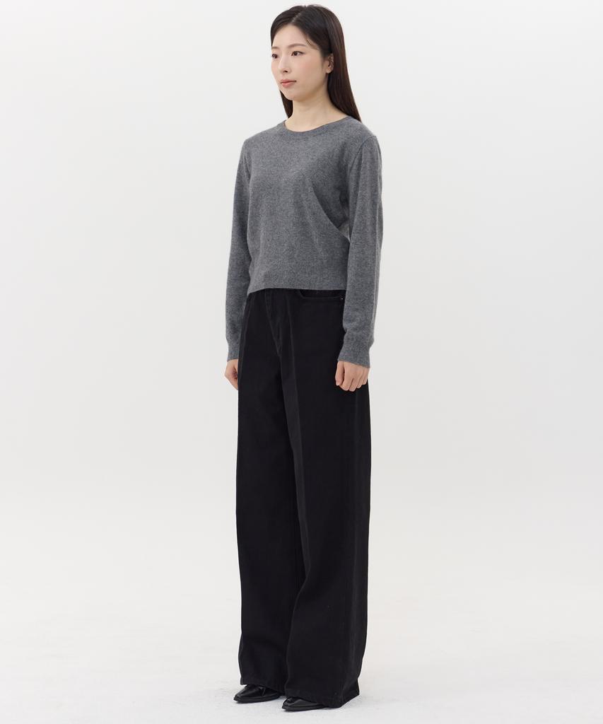 Kkomma Cmj13 Black Wide Straight Pants