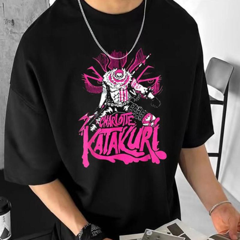 

ONE PIECE Katakuri Spell High School Printed Mens and Womens Same Loose and Comfortable Large Size TShirt Short Sleeve 3XL