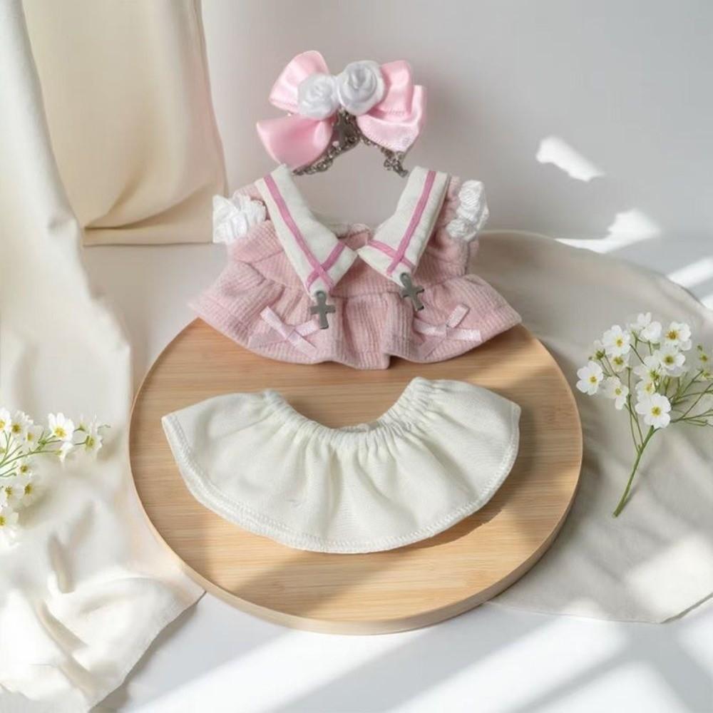 Cute Dress 10cm Cotton Doll Clothes Bow Hair Clip Doll Dress Up Set  10cm Cotton Doll