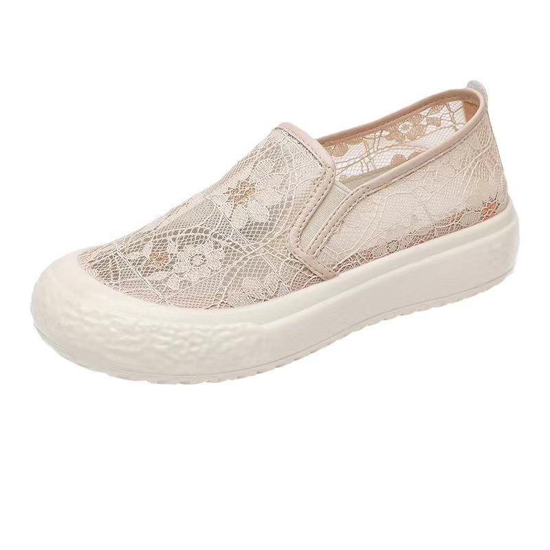 Xiaoxiangfeng Fisherman Shoes Women's New Summer Lace Mesh Non-slip Hollow Breathable Lazy Single Shoes