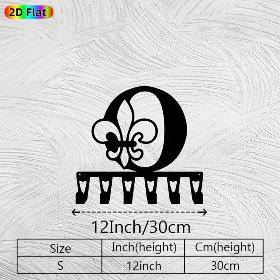 

Elegant Floral Key Holder Sturdy Iron 6 Hooks Wall Mounted Entryway Decor Gift TY10229