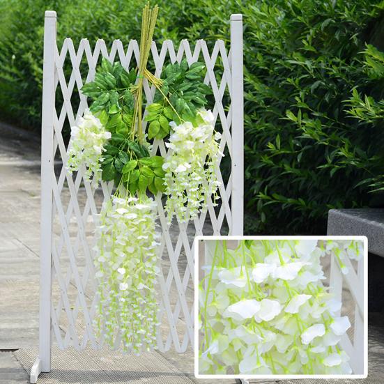 Yousheng 12Pcs Simulated Flower Garland Realistic Wisteria Vines Easy To Clean Reusable Wisteria Vines Wedding Decoration