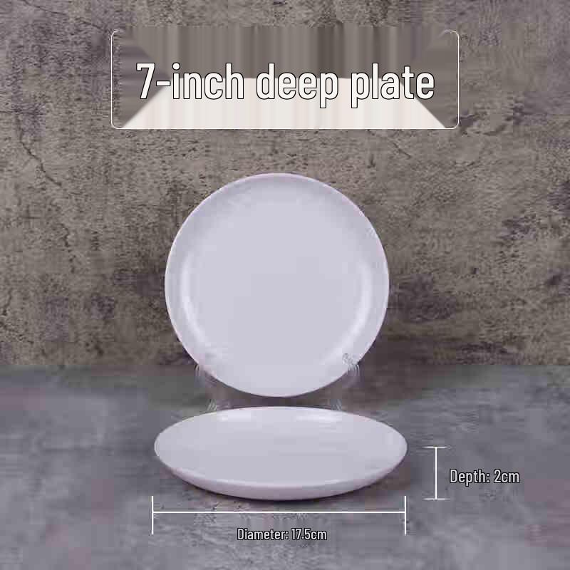 

Fangao Melamine Round Dinner Plates, 7-inch (10-pack)