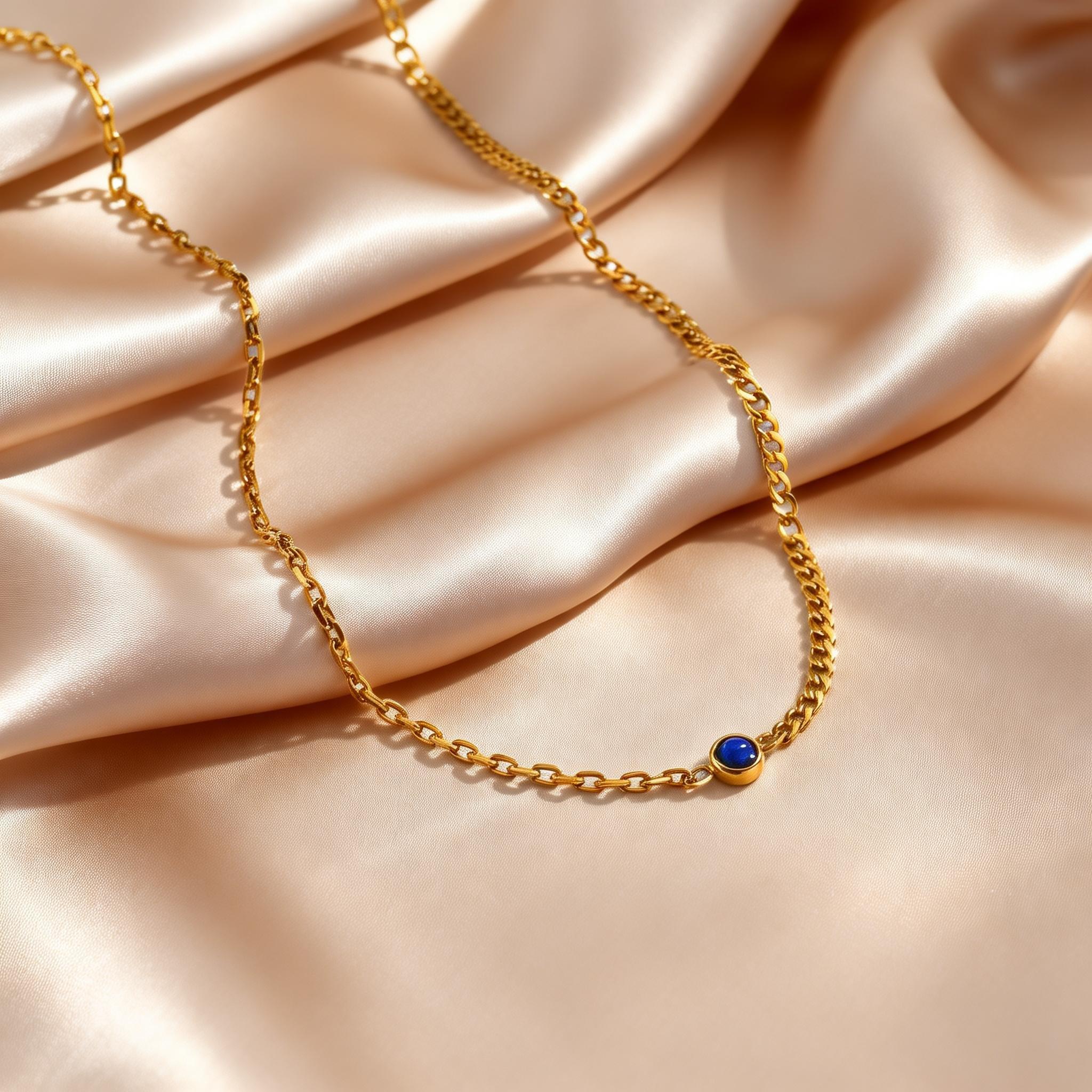 

Boho Colorful Natural Stone Necklace for Women Exquisite Stainless Steel Thin Chain Collar Necklace Trendy Jewelry Summer Party