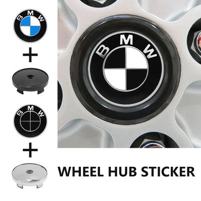 For BMW Car Wheel Center Hub Caps Sticker Auto Emblem Wheel Center Cap M 1 3 4 5 6 7 Series X1 X3 X4 X5 G20 G38 F48 E36 E39
