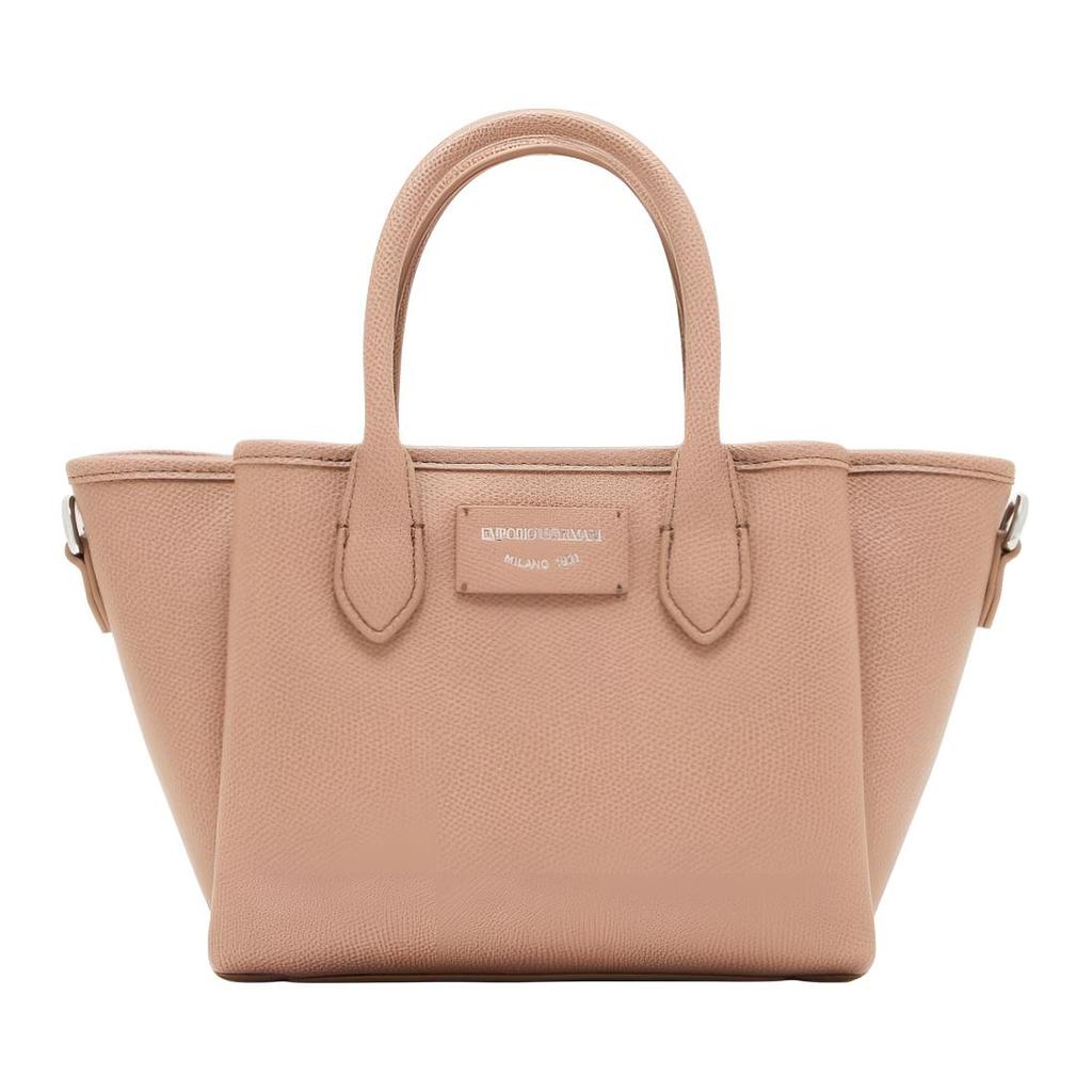Emporio Armani Logo-Detail-Aufnäher Tragetasche Damen Tragetaschen Braun EW002328AF17799M1188