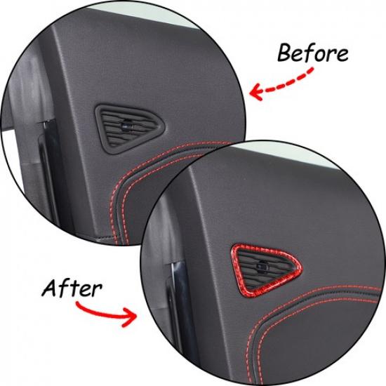 Red Carbon Car Door Speaker Frame Trim Decorate Sticker For Corvette C8 -24