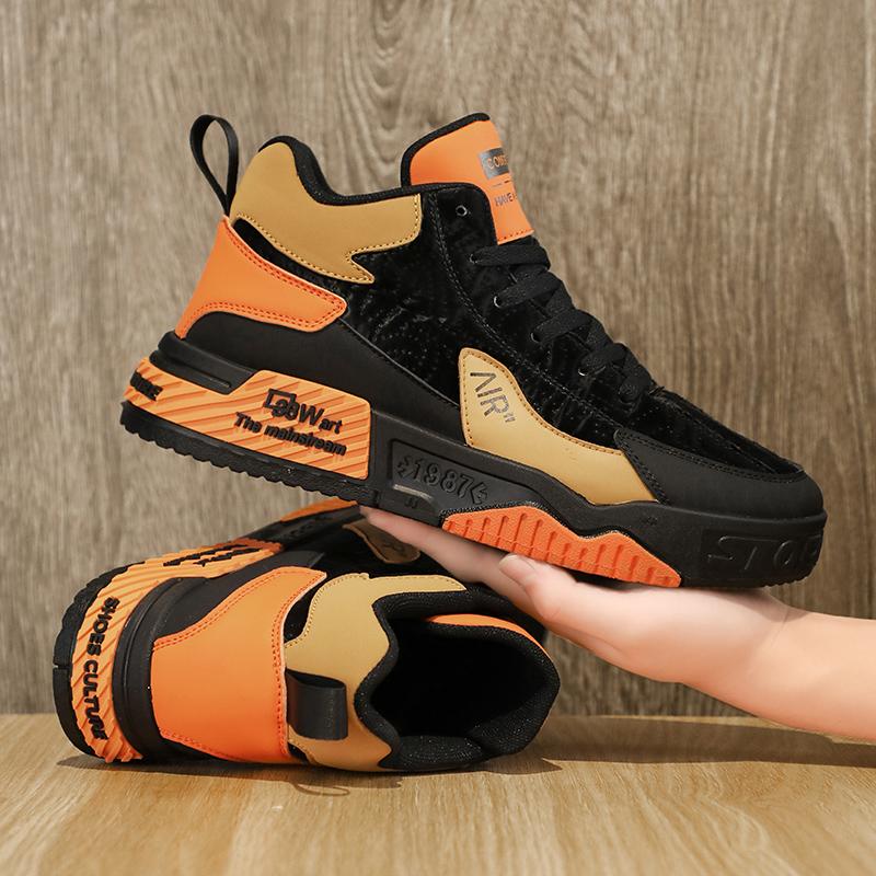 Neue Mode Herren Vier Jahreszeiten Bequeme Dicke Sohle Schuhe Studenten Jungen Trendige Weiche Sohle Atmungsaktive Lässige Lauf-Sneaker