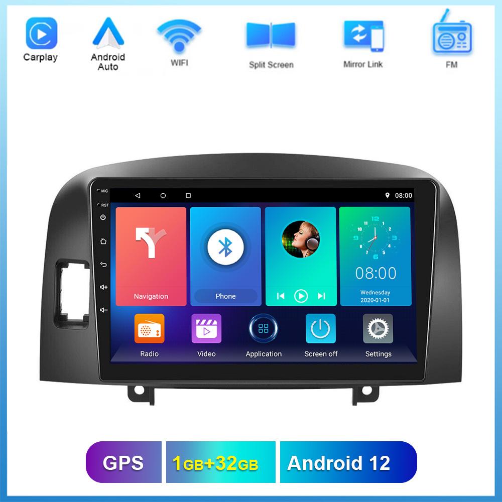 

REAKOSOUND 9 авторадио автомобильное радио стерео головное устройство для Hyundal Sonata 2005-2006 поддержка беспроводной Apple Carplay Android Auto GPS WIFI 4-core 2+32CP