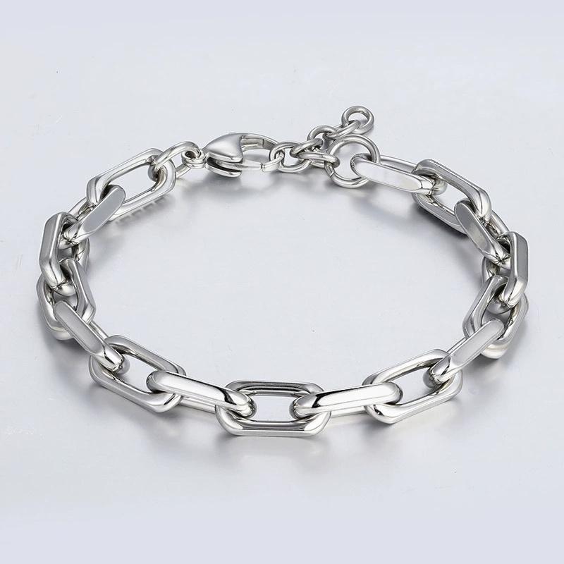 Customizable Stainless Steel Men's Bracelet Personalized Minimalist Light Luxury Sturdy Sleek Trendy Niche Designed Jewelry