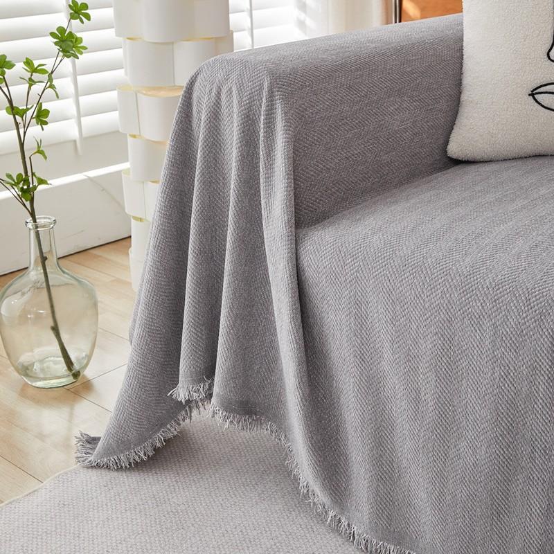 Modern Minimalist Thick Chenille Sofa Cover Throw All Season Luxury Elegant Sofa Protector Blanket