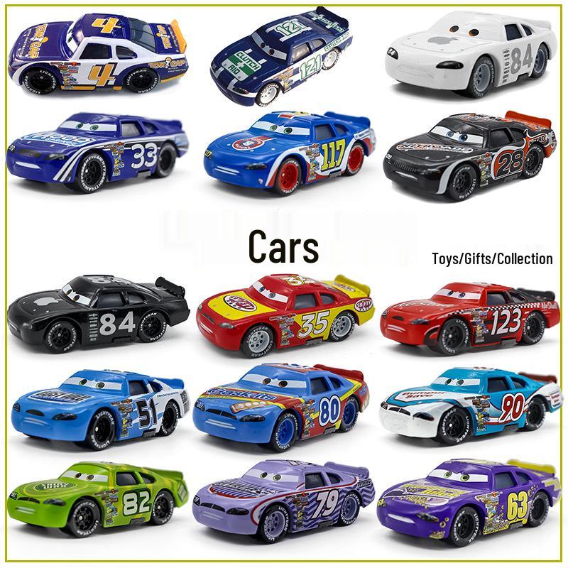 Mixed Batch Alloy Racing Car Models: White Apple 51, 4, 8, 28, 36