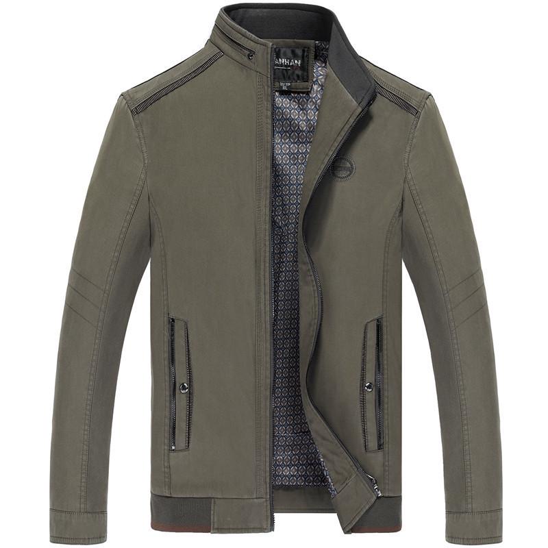 Dad's Mid-aged Stand-collar Jacket: New Spring & Autumn Style for Men