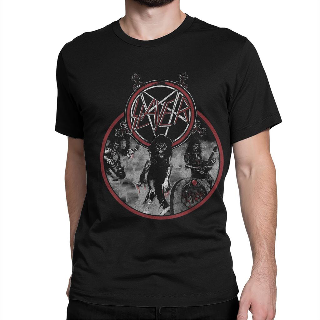 Novità L'Inferno Attende 35° Anniversario Anni '80 Magliette Band Metal Uomo Donna Magliette in Cotone Maglietta Band Slayer Abbigliamento Estivo