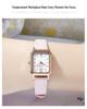 Gedi Minimalist Rectangular Women’s Watch – Retro Korean Style Quartz for Students