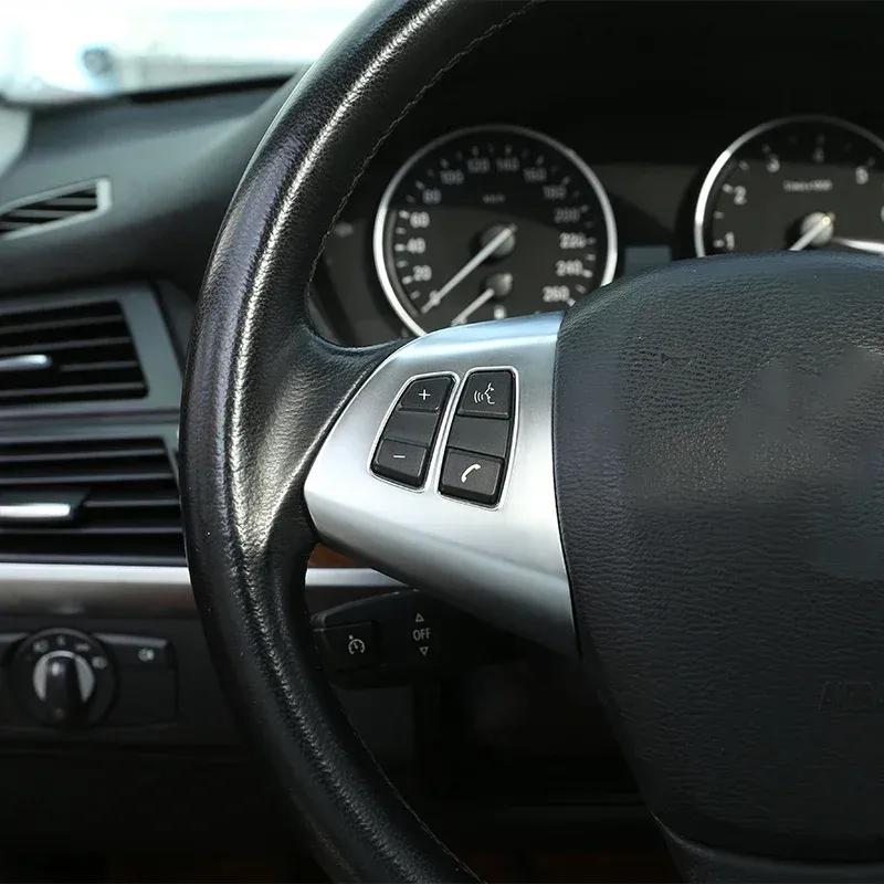 ABS Console Steering Wheel Switch Button Frame Decoration Cover Trim For BMW X5 E70 X6 E71 2009-2013 Interior Car Accessories