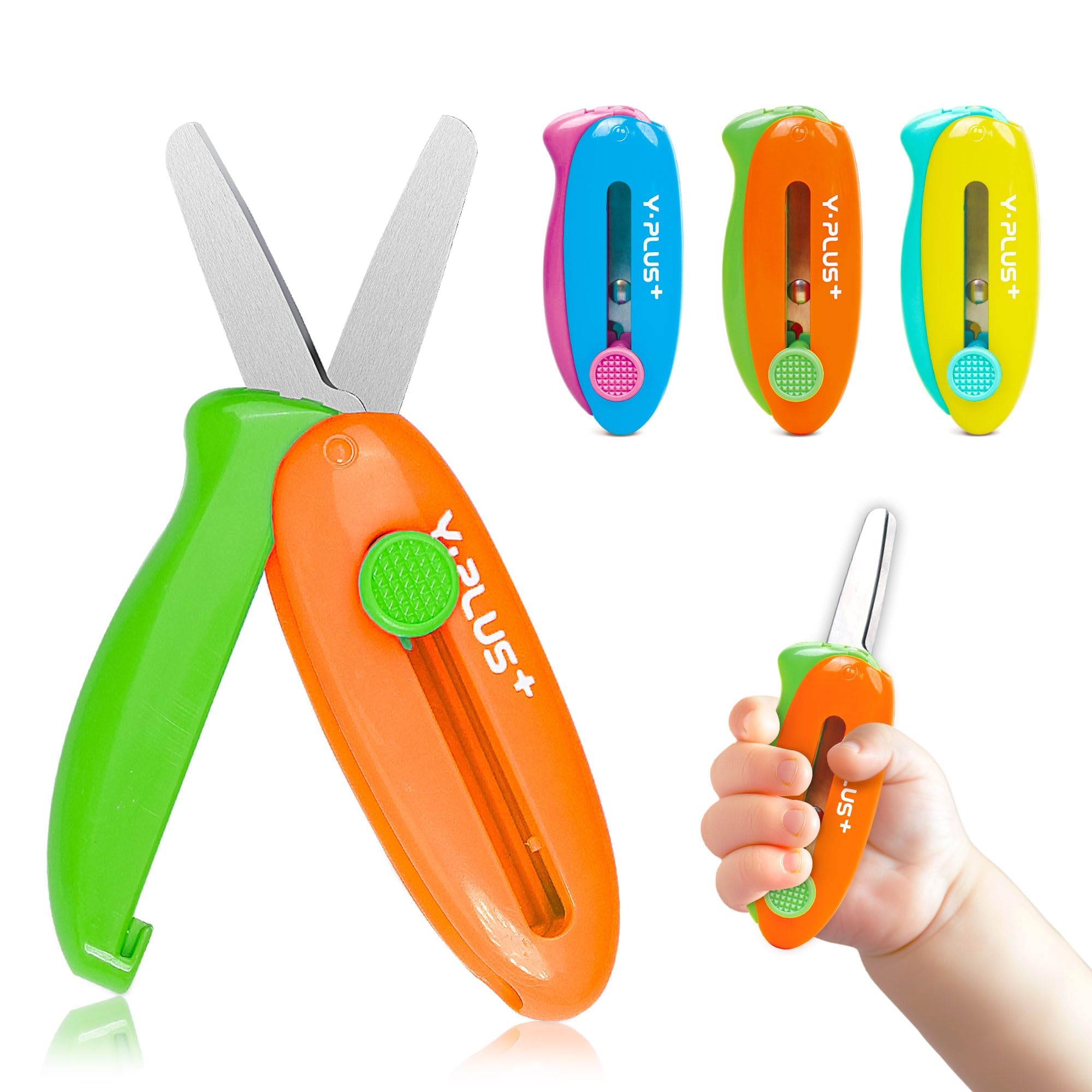 

Portable Scissors with Tip Cute Mini Scissors Set of 3 Suitable for and Adults Children s Scissors, Arc-Shaped Protection, - Toddlers, Students,
