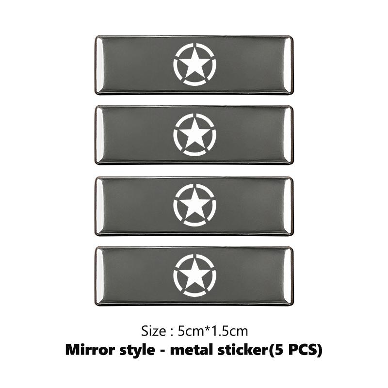 Car Trunk Body Sticker Aluminum Alloy Emblem Auto Stickers For Jeep Cherokee Wrangler JK Gladiator Compass Renegade Patriot AJT1