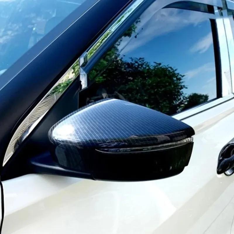 For Nissan Kicks 2016 17 18 19  Car Side Door Rearview Mirror Decoration  rearview Anti-chafing strip Cover Trim Accessories