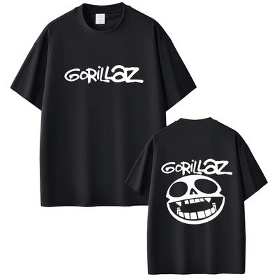 Best Famous Rock Band Gorillaz Graphic T Shirts Men Women Vintage Casual Cotton T-shirt Men Hip Hop Fashion Oversized Streetwear
