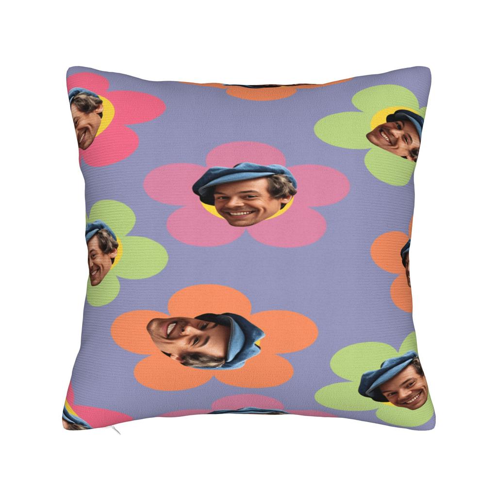 Singer H-Harrys S-Styles Pillow Case  Soft Pillow Cover For Sofa Car Home Decor Funny Cushion Cover