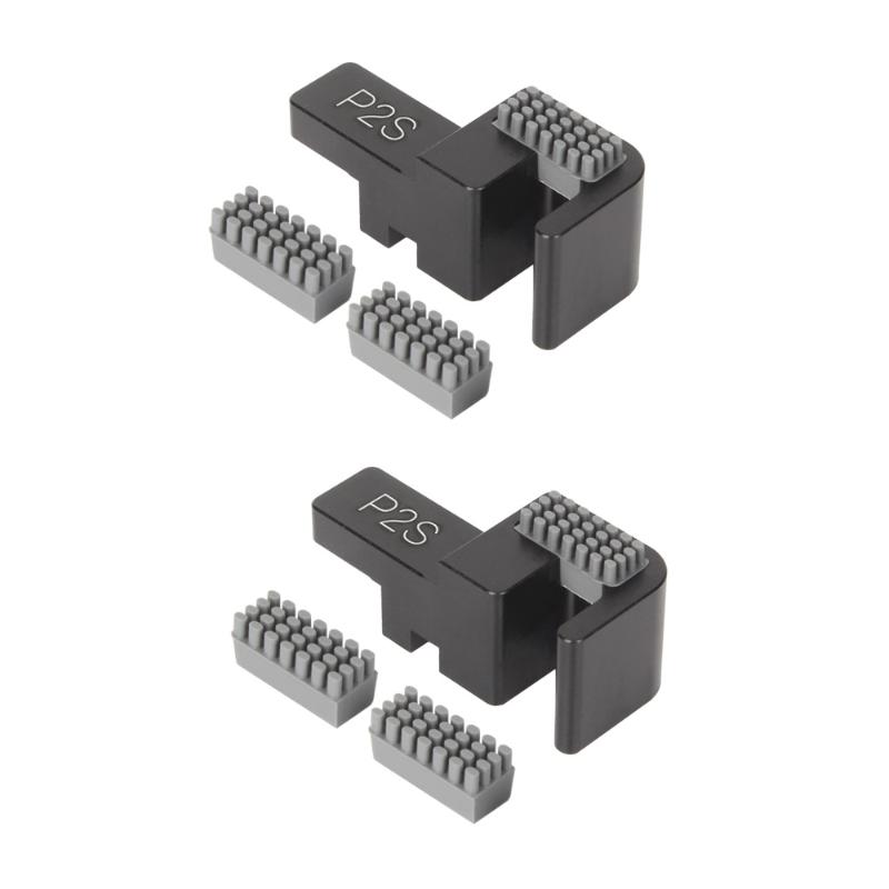 1/2/4Set Silicone Brush Nozzles Wiper Mounted Scrubbers Print Head Cleaner Printer Head Wiping For P2S 3D Printer