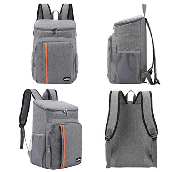 Insulated Cooler Foldable Soft Cooler 18L Backpack, Bag, Box, (Navy)