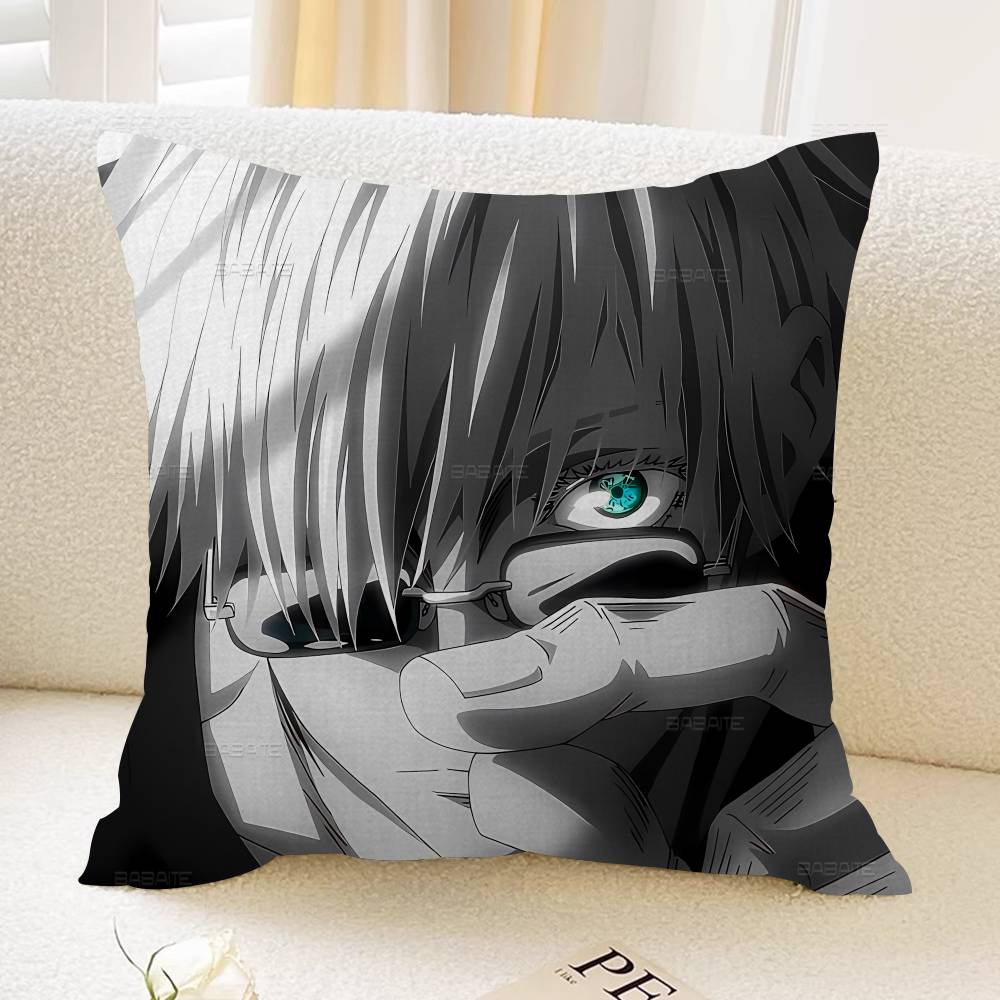 Cartoon Figure Gojo Satoru Cushion Cover Car Throw Pillow Case For Sofa Car Christmas Gift xcm xcm