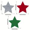 12pcs Christmas Star Five-Pointed Table Mats, Felt Fork and Spoon Bag Set, Christmas Table Decoration Tableware Bag, Christmas