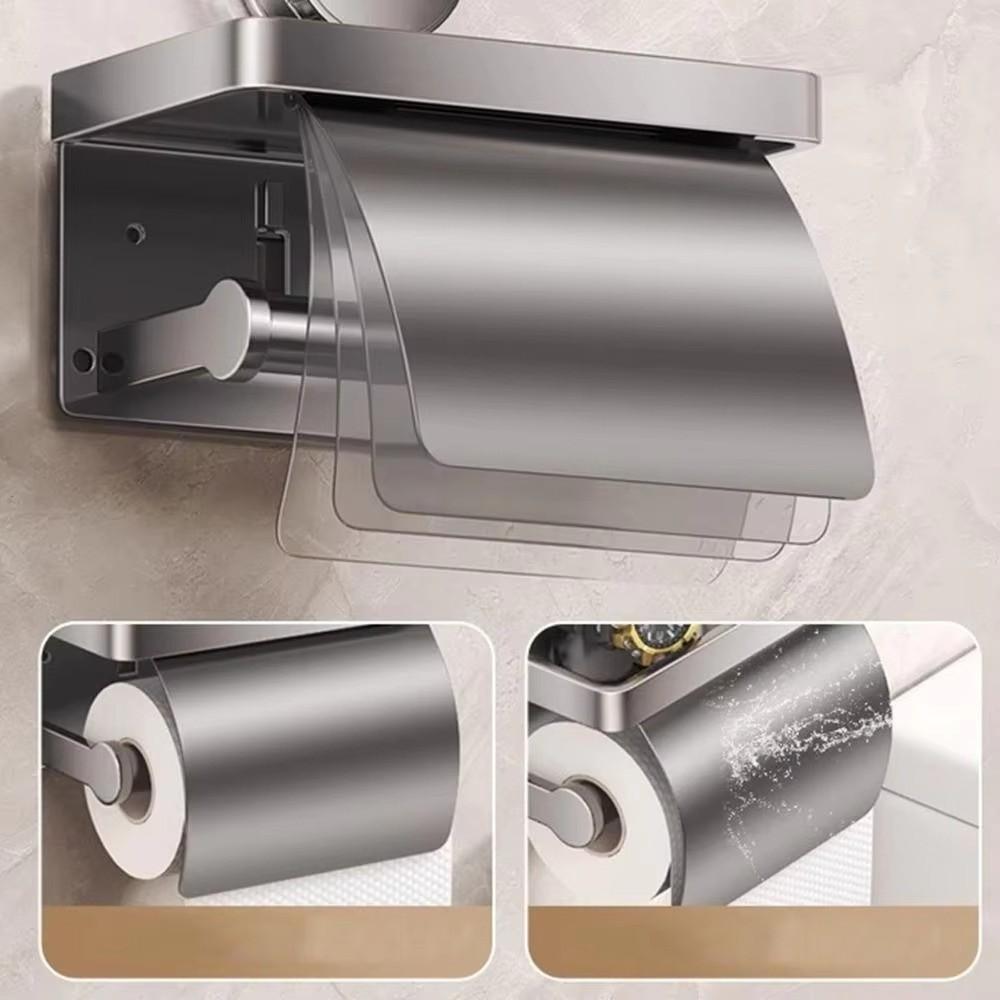 Wall-Mounted Toilet Roll Paper Storage Rack Suction Cup Bathroom Paper Holder for WC Decor