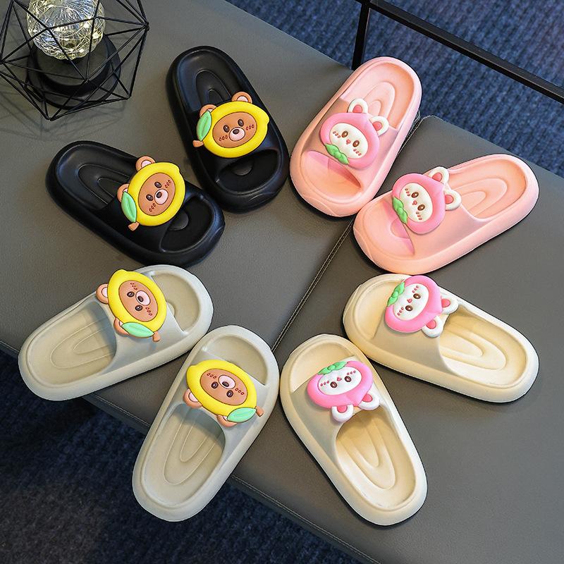 Kids EVA Slippers Soft Non Slip Cartoon Cute Indoor Summer Sandals For Boys And Girls Lightweight Home Shoes