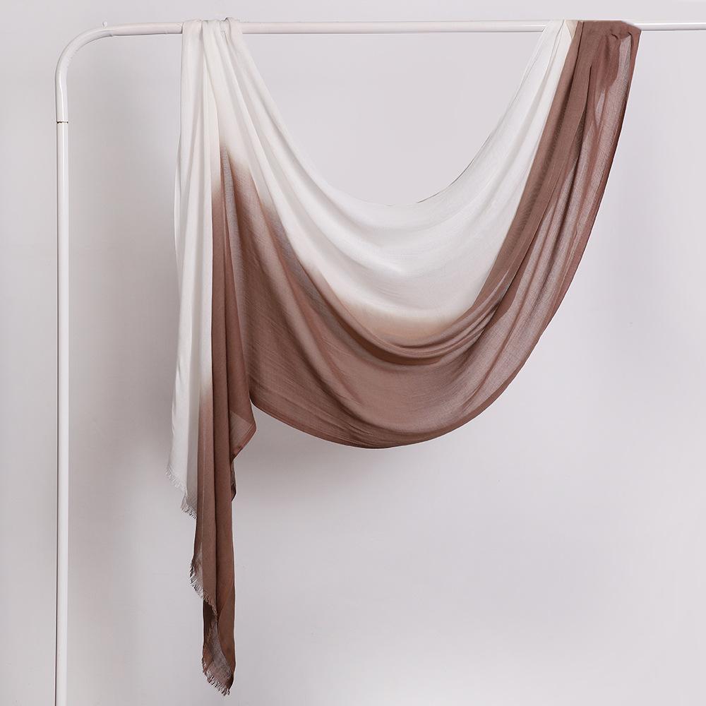 New two-color spliced Modal cotton head scarf, casual women's scarf