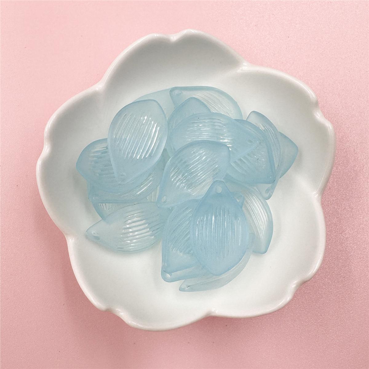 

Сделай сам Ручной работы Букет цветов Лист лотоса Рассыпанные бусины Материал Полупрозрачный Головной убор Серьги Ювелирные аксессуары Изысканные 20 шт. Акрил 16*25 мм озеро синий