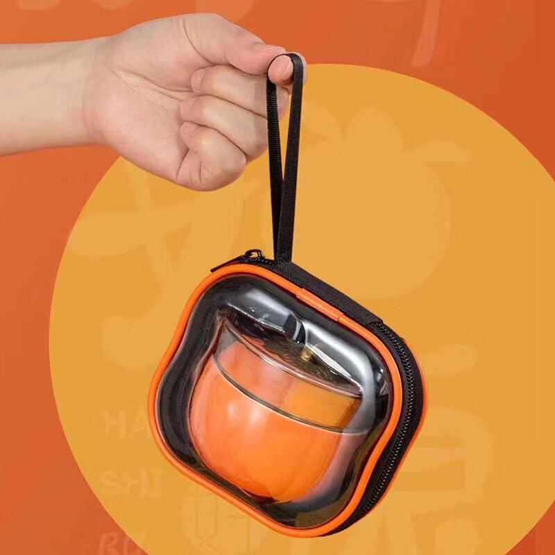 Persimmon Wish Porcelain Travel Tea Set