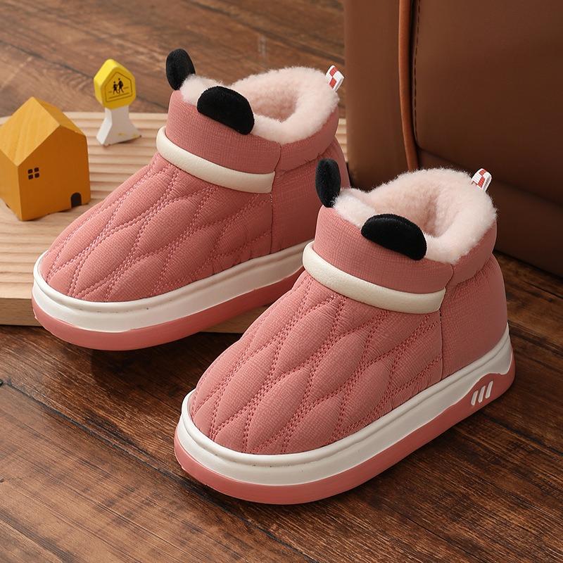2-10 years old leather children's bag and short cotton boots boys and girls winter non-slip boys and babies warm cotton shoes winter