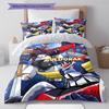 GrendizerUFO Pattern Bedding Quilt Set Quilt Cover Pillowcase Home Decoration Birthday Gift (1 * duvet cover + 2 * pillowcase, without core)