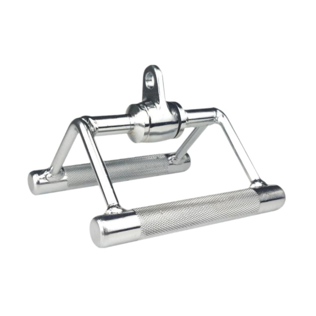D Row Handle Press Down Bar Cable System Attachment Non Slip LAT Pull Gym V